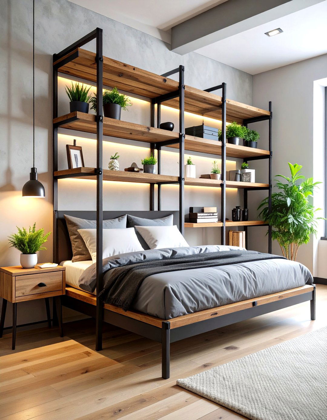Industrial Pipe Shelving System - 24 Hypebeast Room Decor Ideas