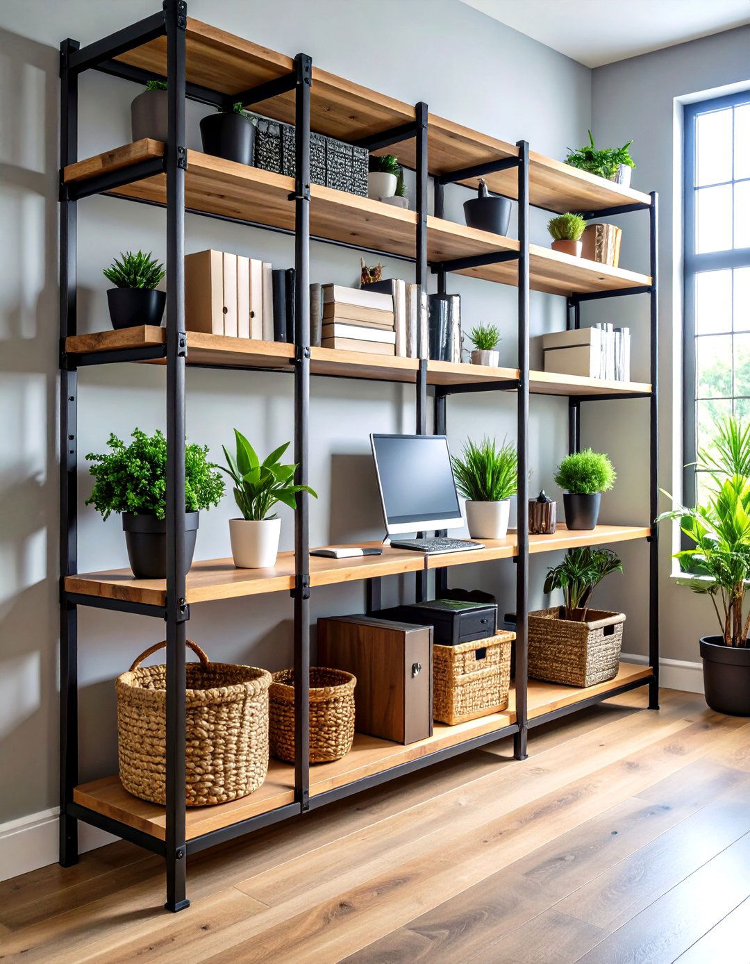 Industrial Pipe Shelving System - 24 Blank Wall Ideas
