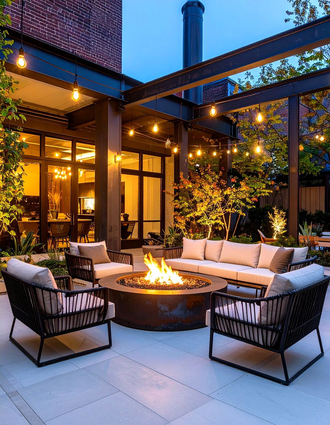 Industrial Pipe and Steel Design - 24 Wood Burning Fire Pit Ideas