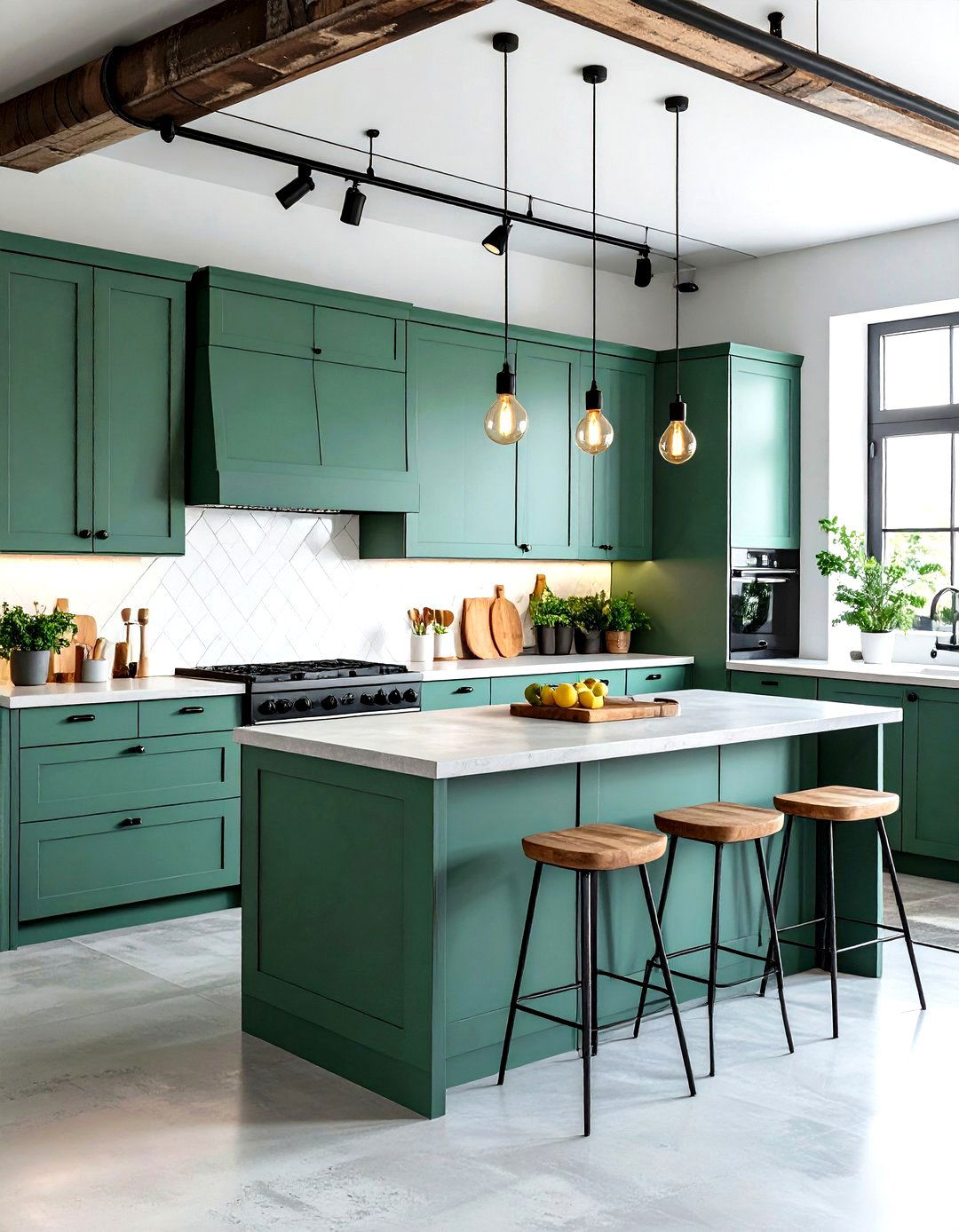 Industrial Seafoam Green Kitchen Blend - 24 Seafoam Green Kitchen Ideas