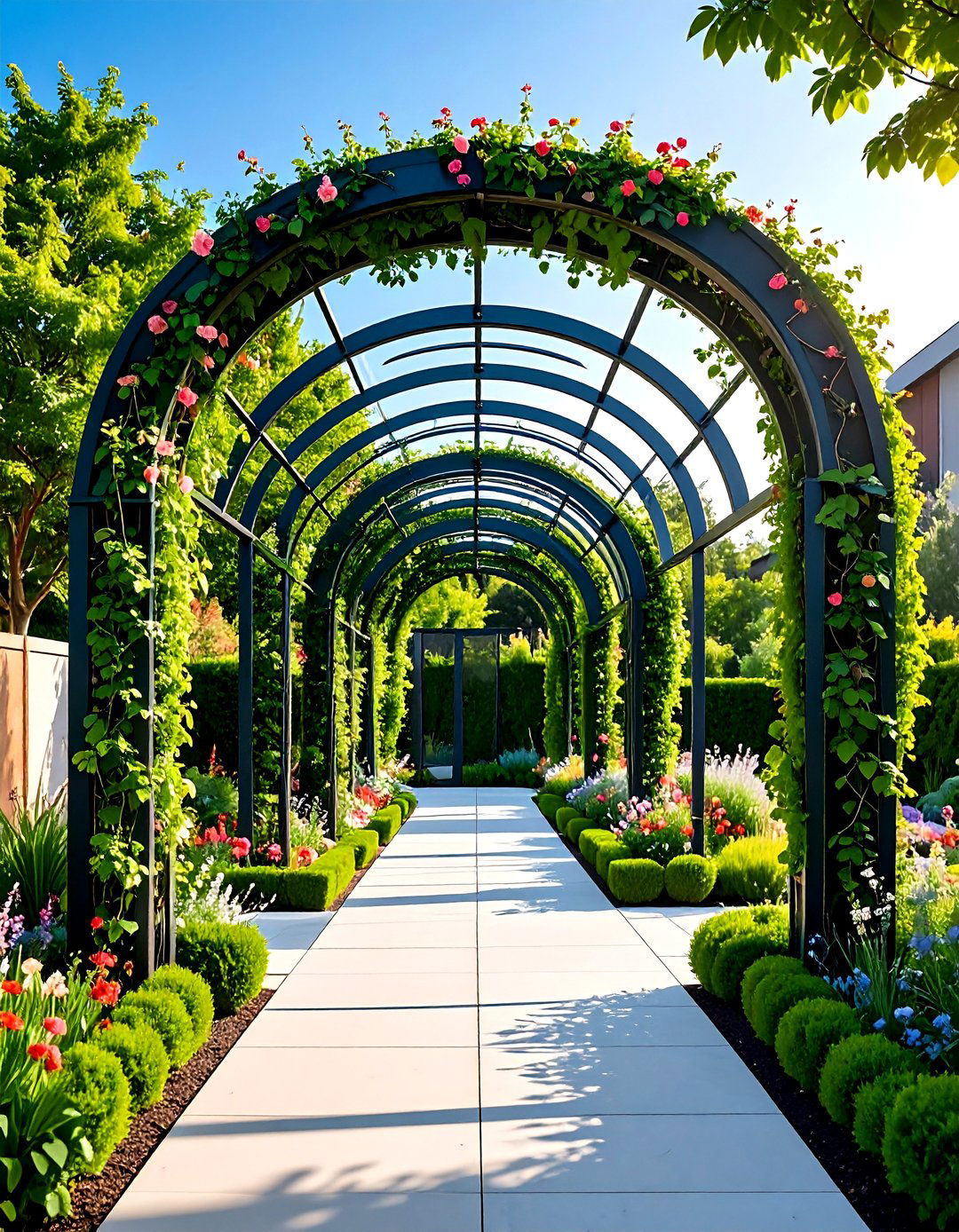 Industrial Steel Garden Arch - 24 Garden Arch Ideas