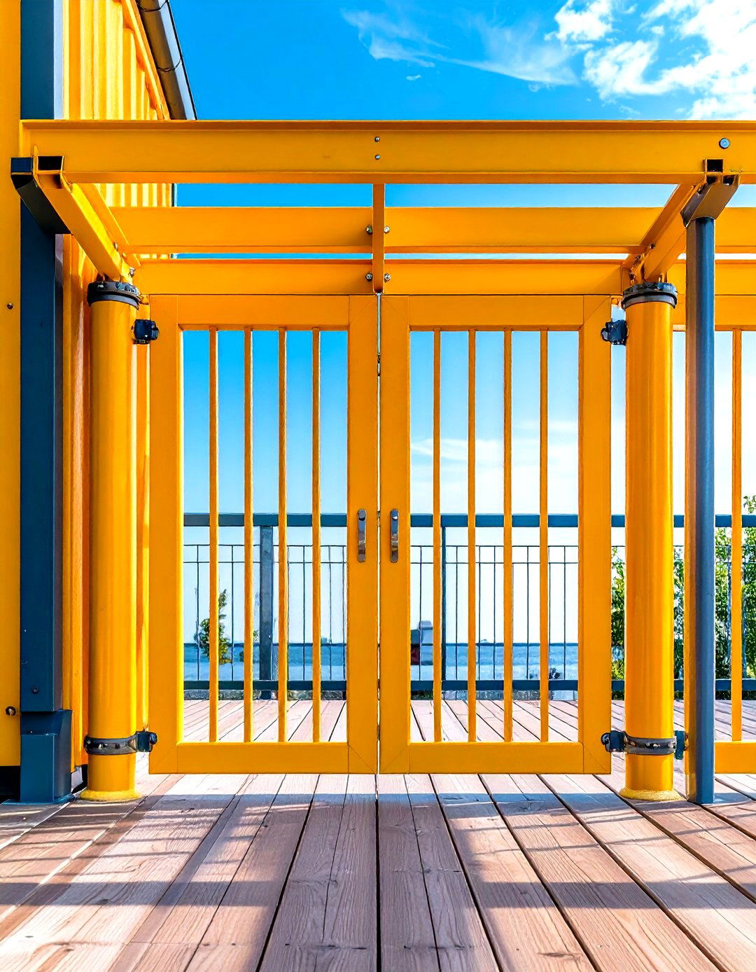 Industrial Steel Pipe Gate Framework - 24 Deck Gate Ideas