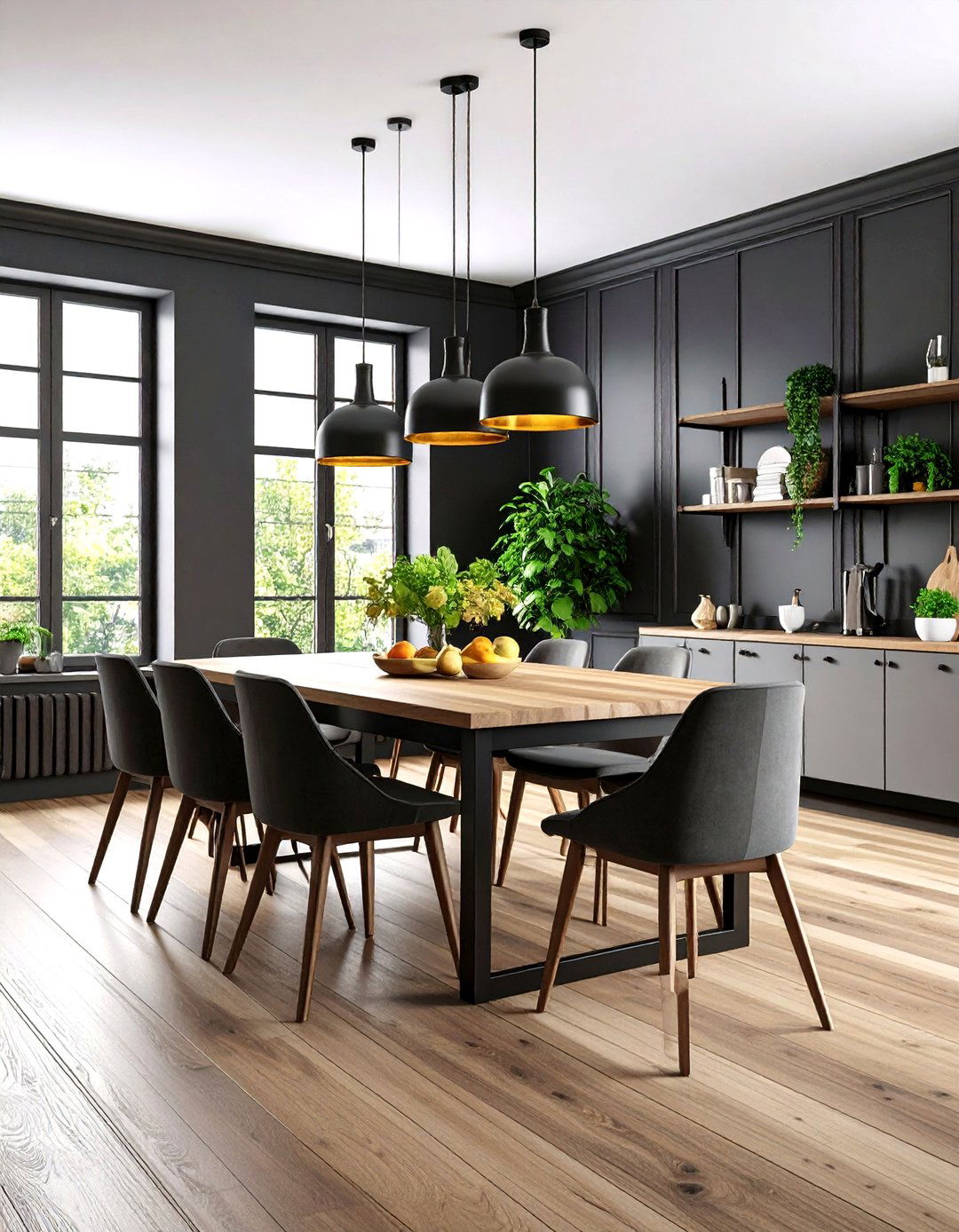 Industrial Style Flat Panel Wainscoting - 24 Dining Room Wainscoting Ideas