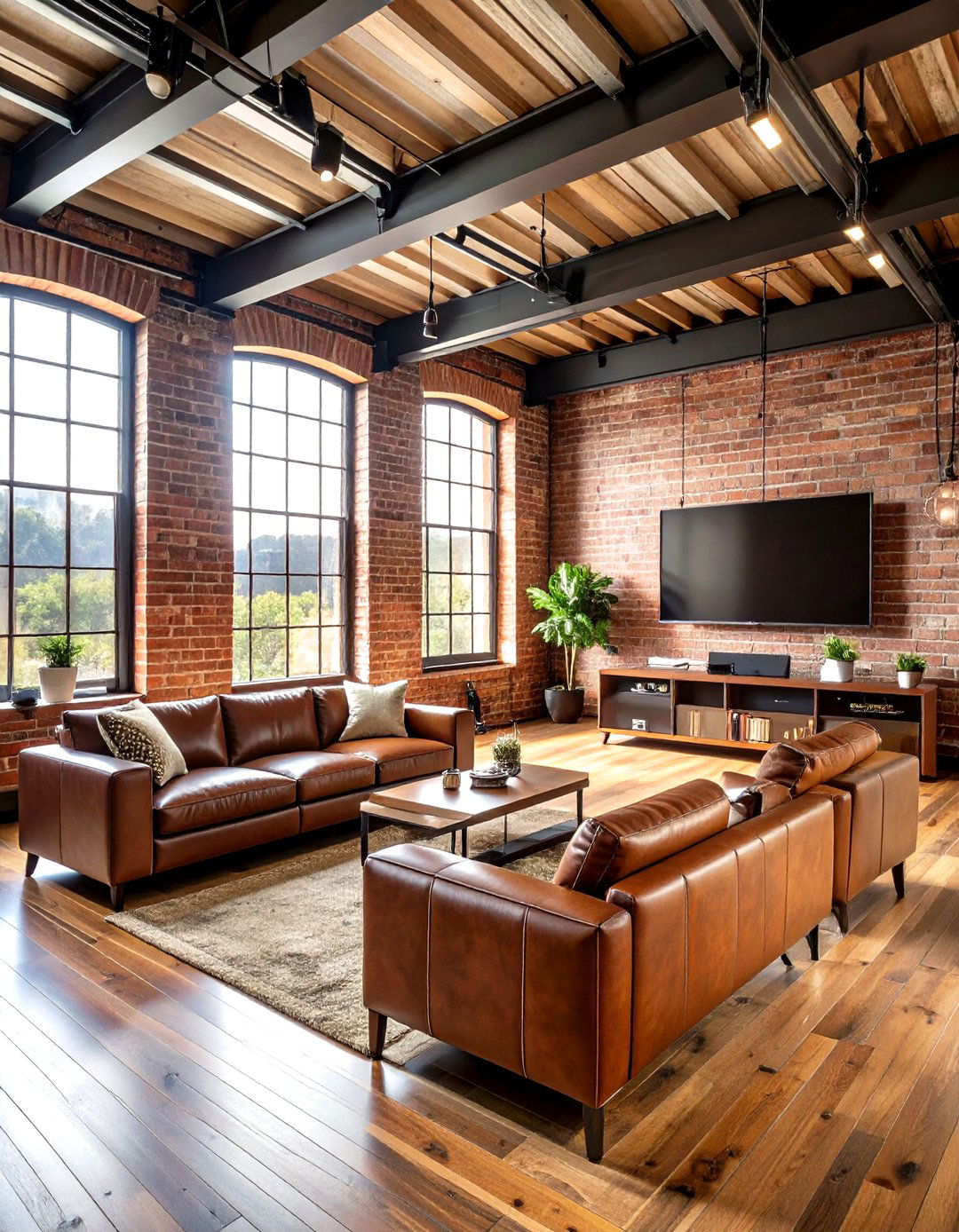 Industrial Style Media Space - 24 Media Room Ideas