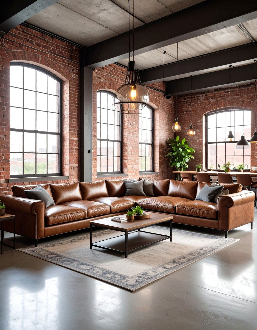 Industrial Sunken Lounge Design - 24 Sunken Living Room Ideas