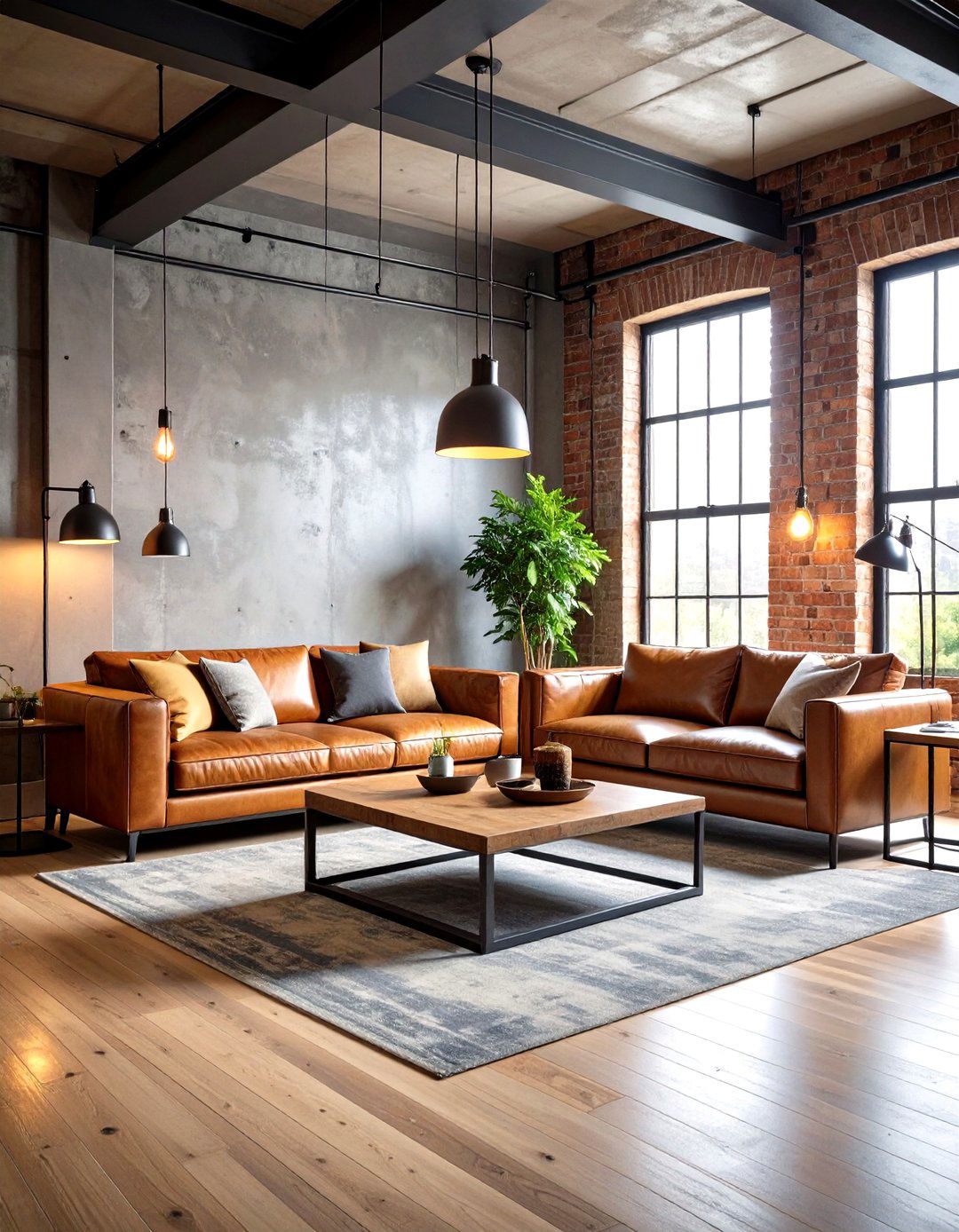 Industrial Symmetrical Living Room - 24 Symmetrical Living Room Ideas