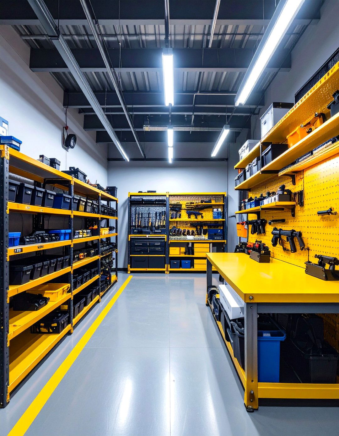 Industrial Tactical Room Setup - 24 Gun Room Ideas