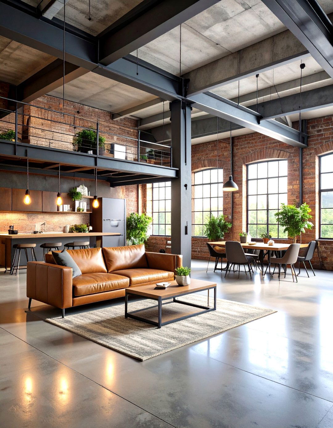 Industrial Vaulted Ceiling with Metal Accents - 24 Vaulted Ceiling Ideas