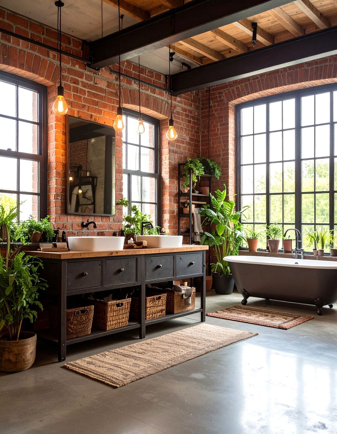 Industrial Vintage Loft - 24 Vintage Bathroom Ideas