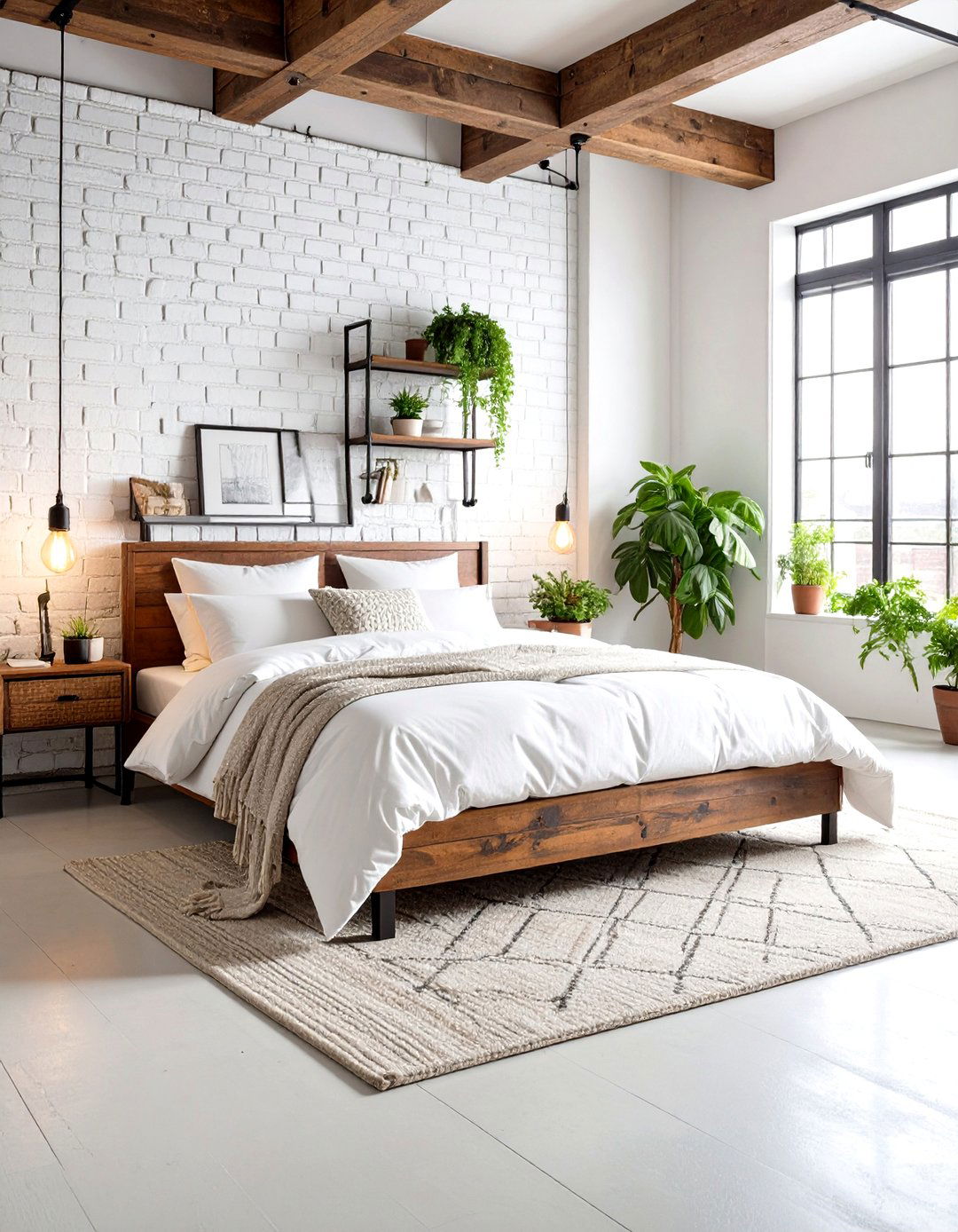 Industrial White Bedroom Design - 24 Small White Bedroom Ideas