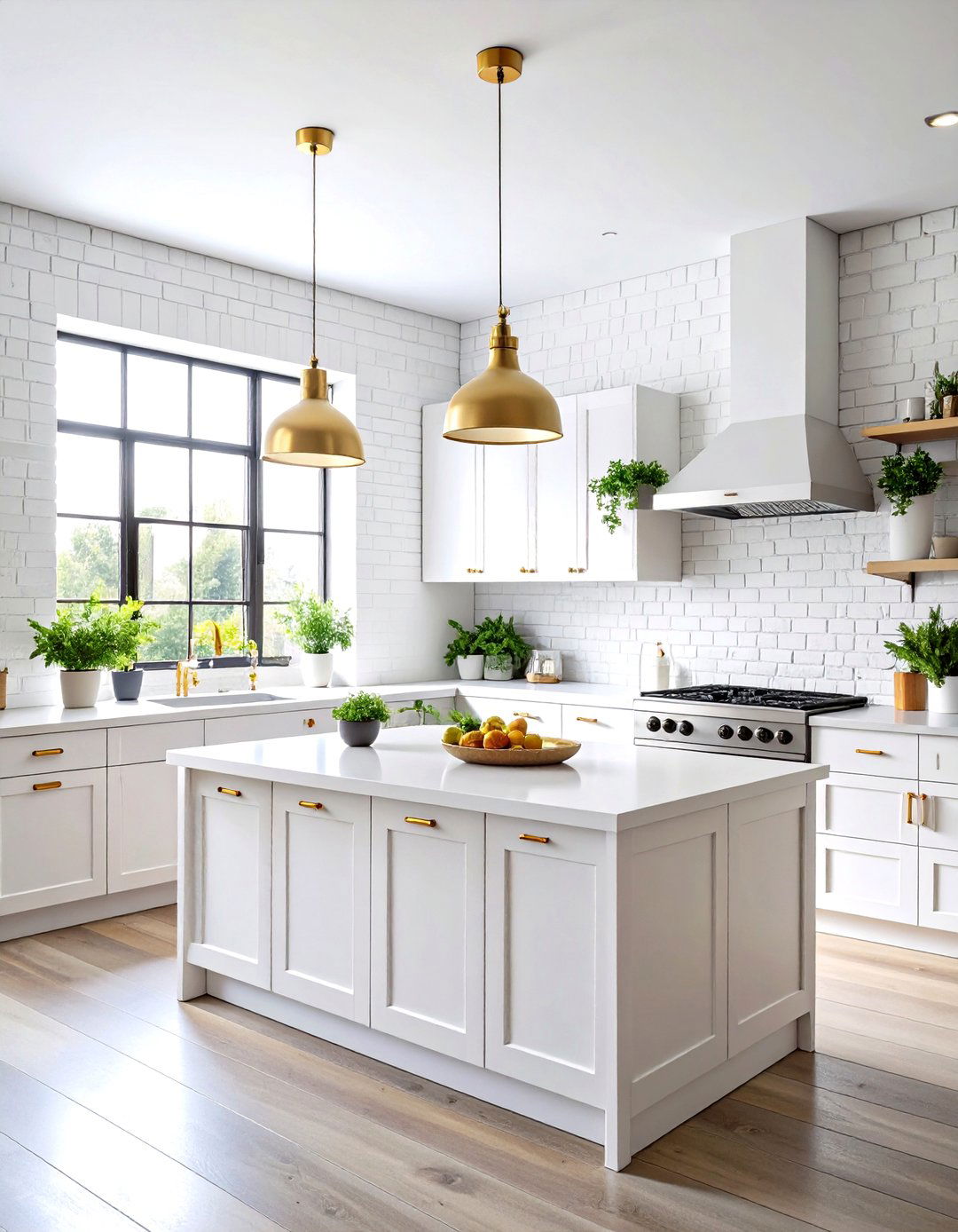 Industrial White and Gold Kitchen Design - 24 White and Gold Kitchen Ideas