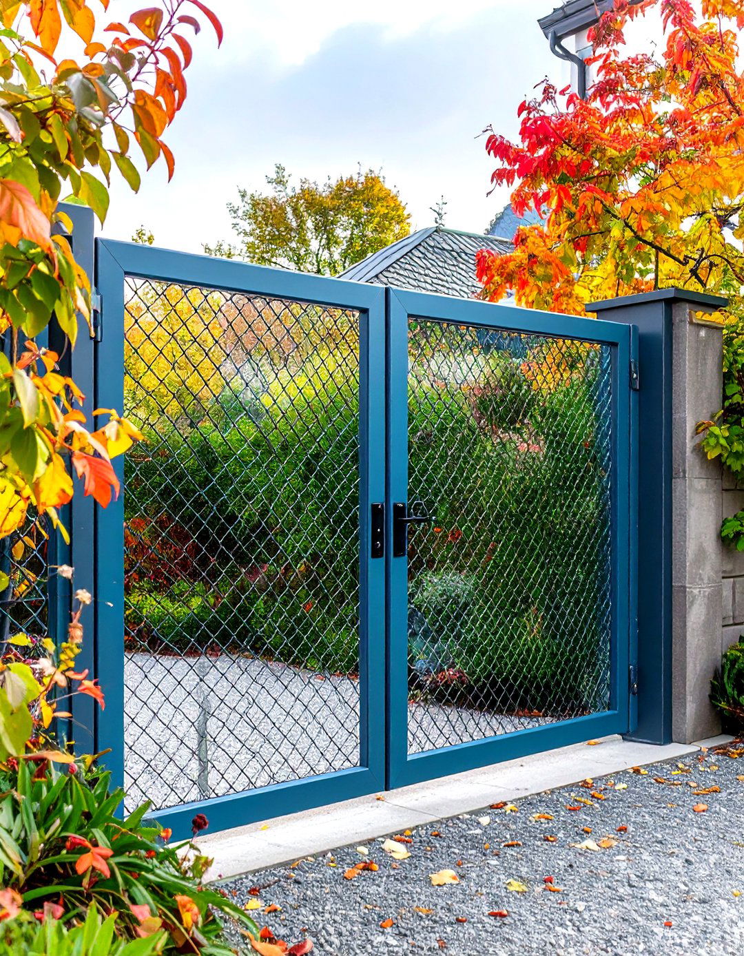 Industrial Wire Mesh Security Gates - 24 Metal Garden Gate Ideas