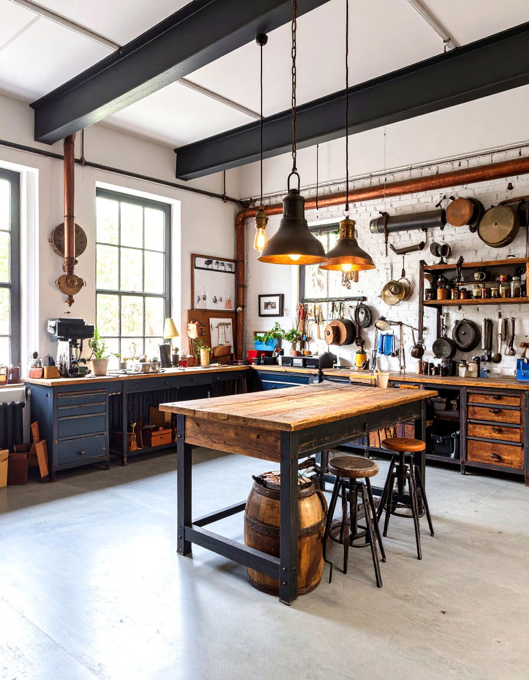 Industrial Workshop Garage Conversion - 24 Steampunk Interior Design Ideas