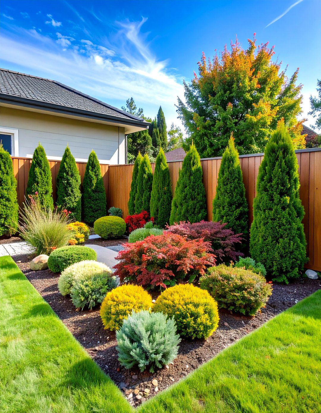 Informal Natural Hedges - 24 Backyard Privacy Ideas