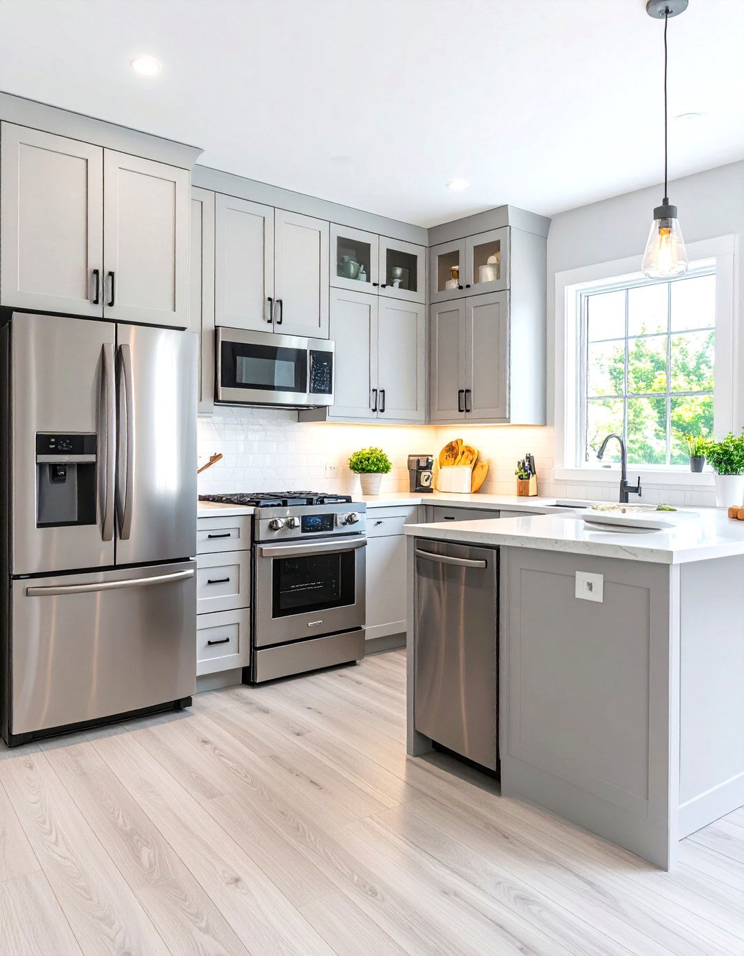 Integrated Appliance Seamless Design - 24 Grey and White Kitchen Ideas