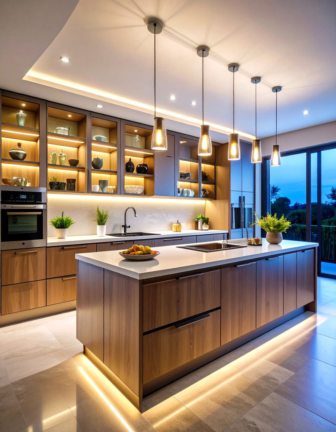 Integrated Cabinet Interior Lighting - 24 Small Kitchen Lighting Ideas