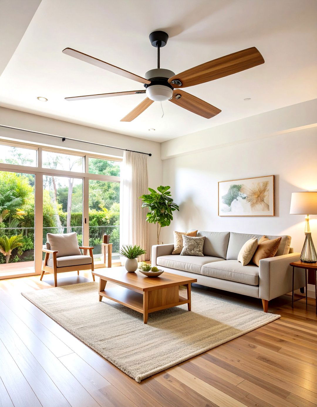 Integrated Ceiling Fan Lighting - 24 Living Room Ceiling Lighting Ideas