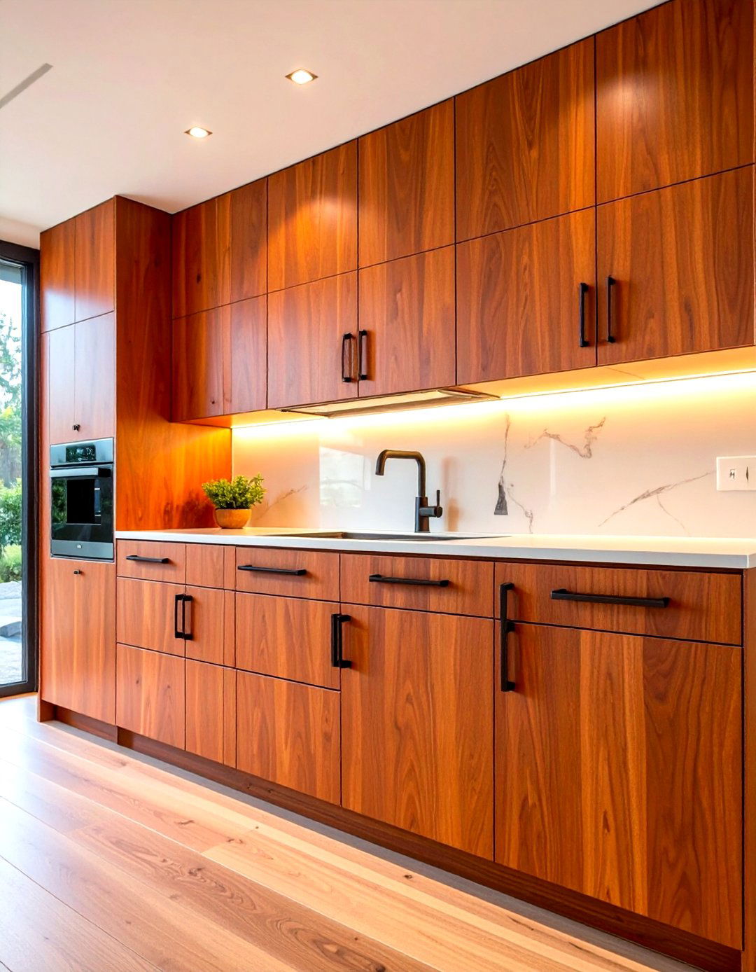 Integrated Handle Cabinet Hardware - 24 Mid-century Modern Kitchen Ideas