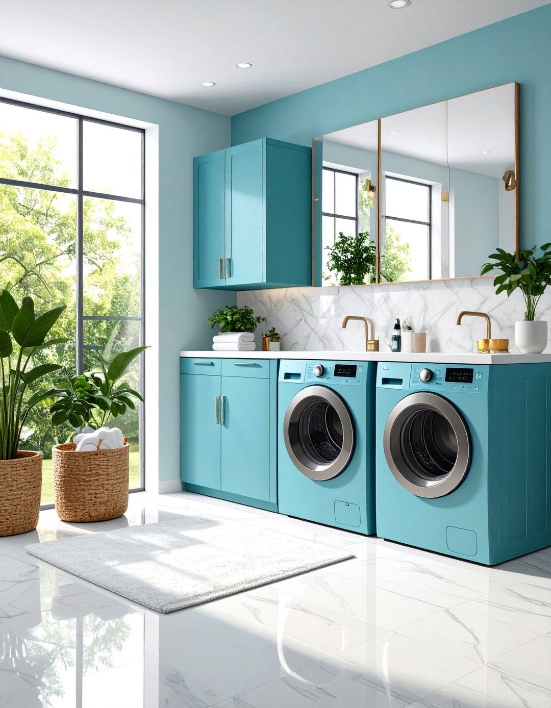 Integrated Laundry Solutions - 24 Family Bathroom Ideas