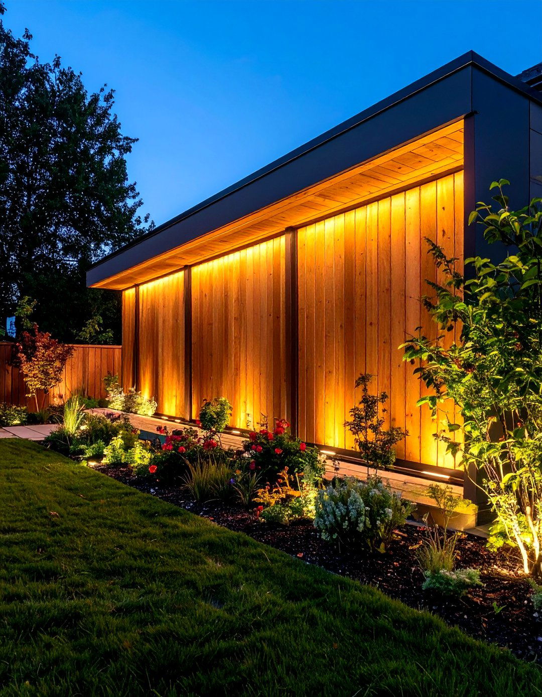 Integrated Lighting and Screen Combinations - 24 Garden Screening Ideas