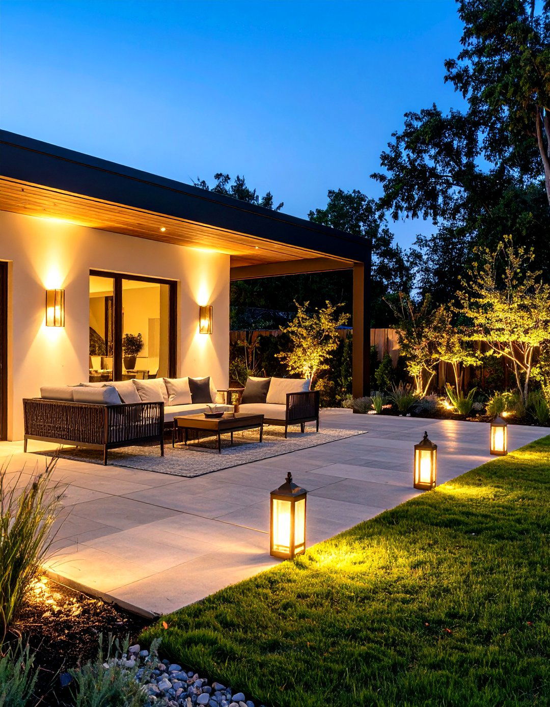 Integrated Outdoor Lighting Systems - 24 Mid-century Modern Landscaping Ideas