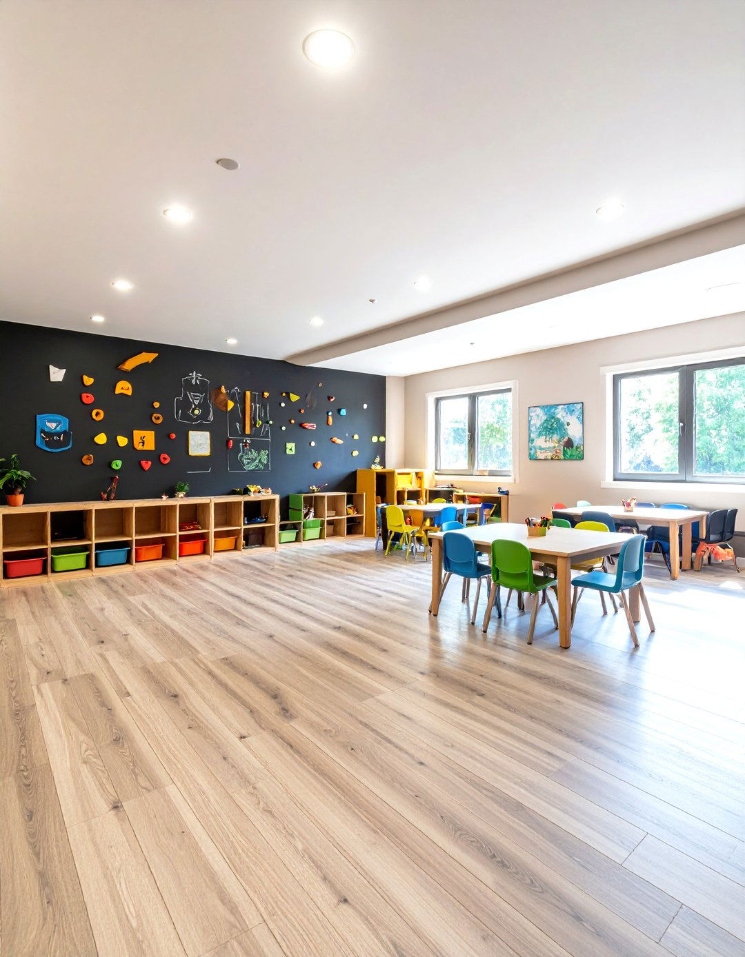 Interactive Wall and Floor Features - 24 Basement Playroom Ideas
