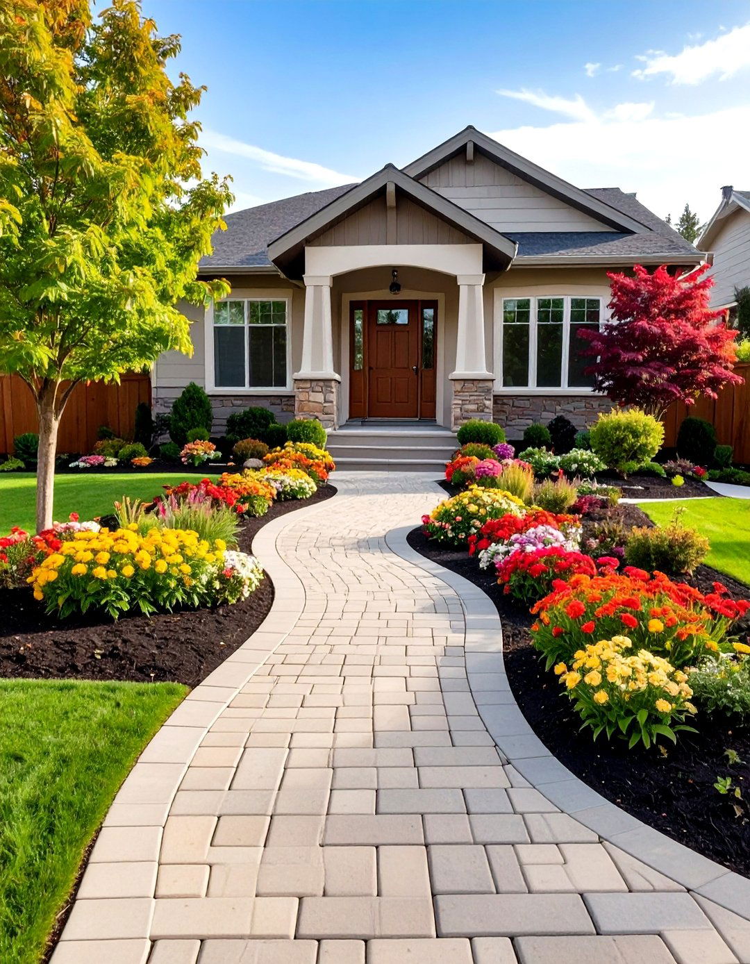 Interlocking Concrete Paver System - 24 Front Walkway Ideas