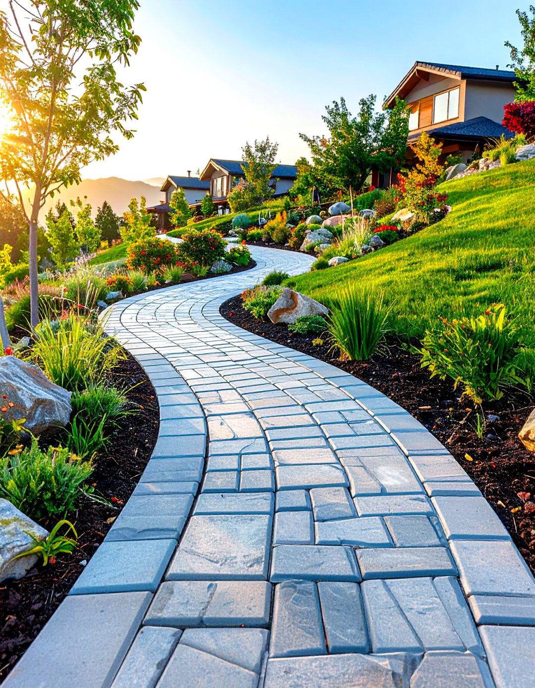 Interlocking Paver Grid System - 24 Sloped Walkway Ideas