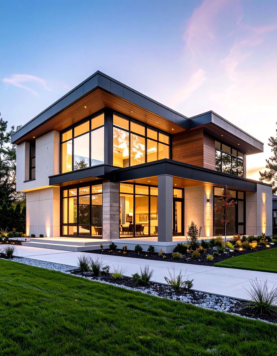 International Style Modernism - 24 beige and black house exterior ideas
