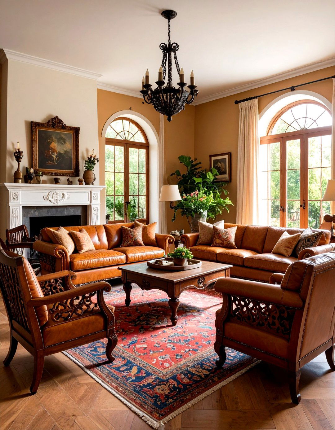 Intimate Seating Arrangement Design - 24 Spanish Style Living Room Ideas