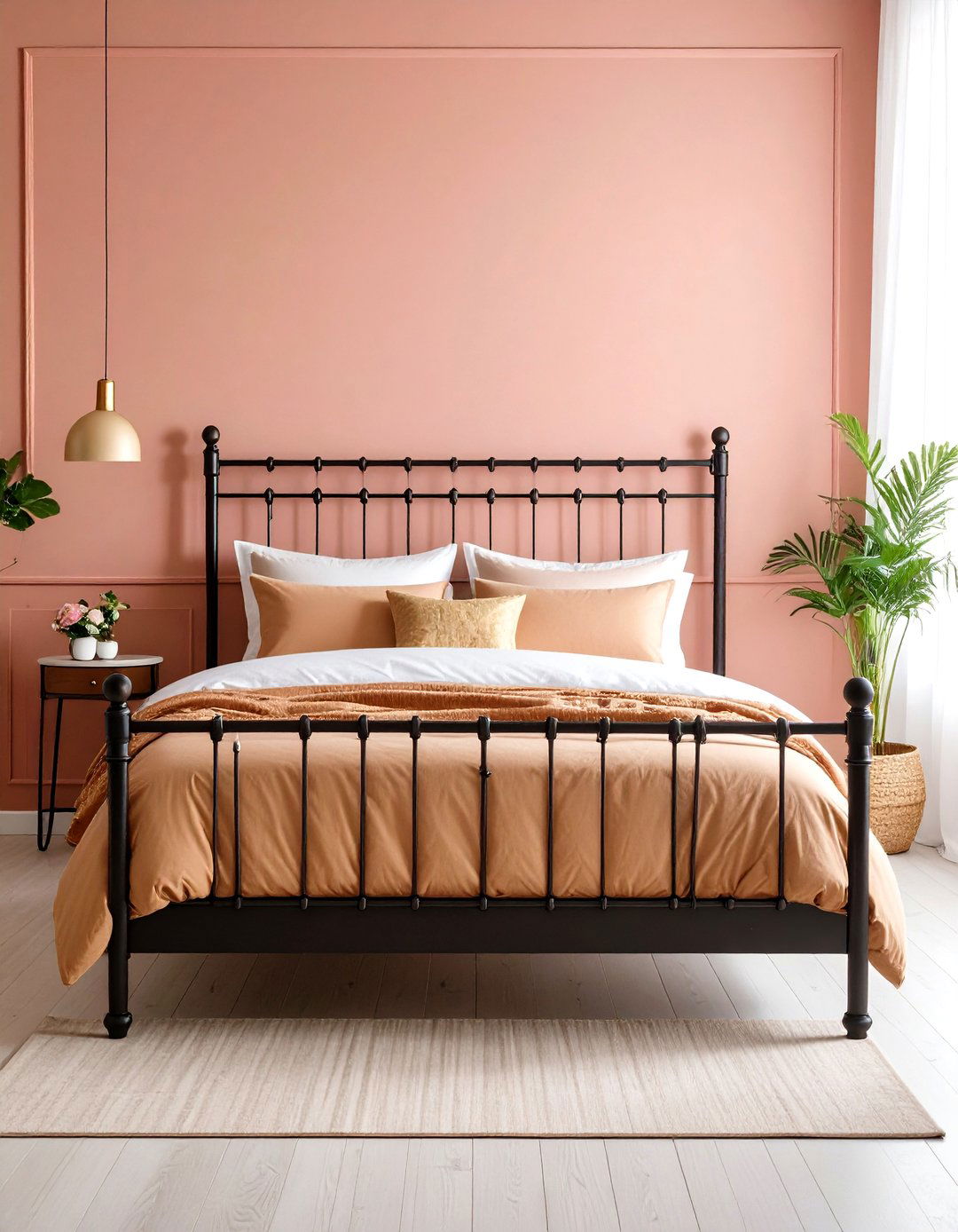 Iron Bed Frame Traditional Charm - 24 Rustic Bedroom Ideas