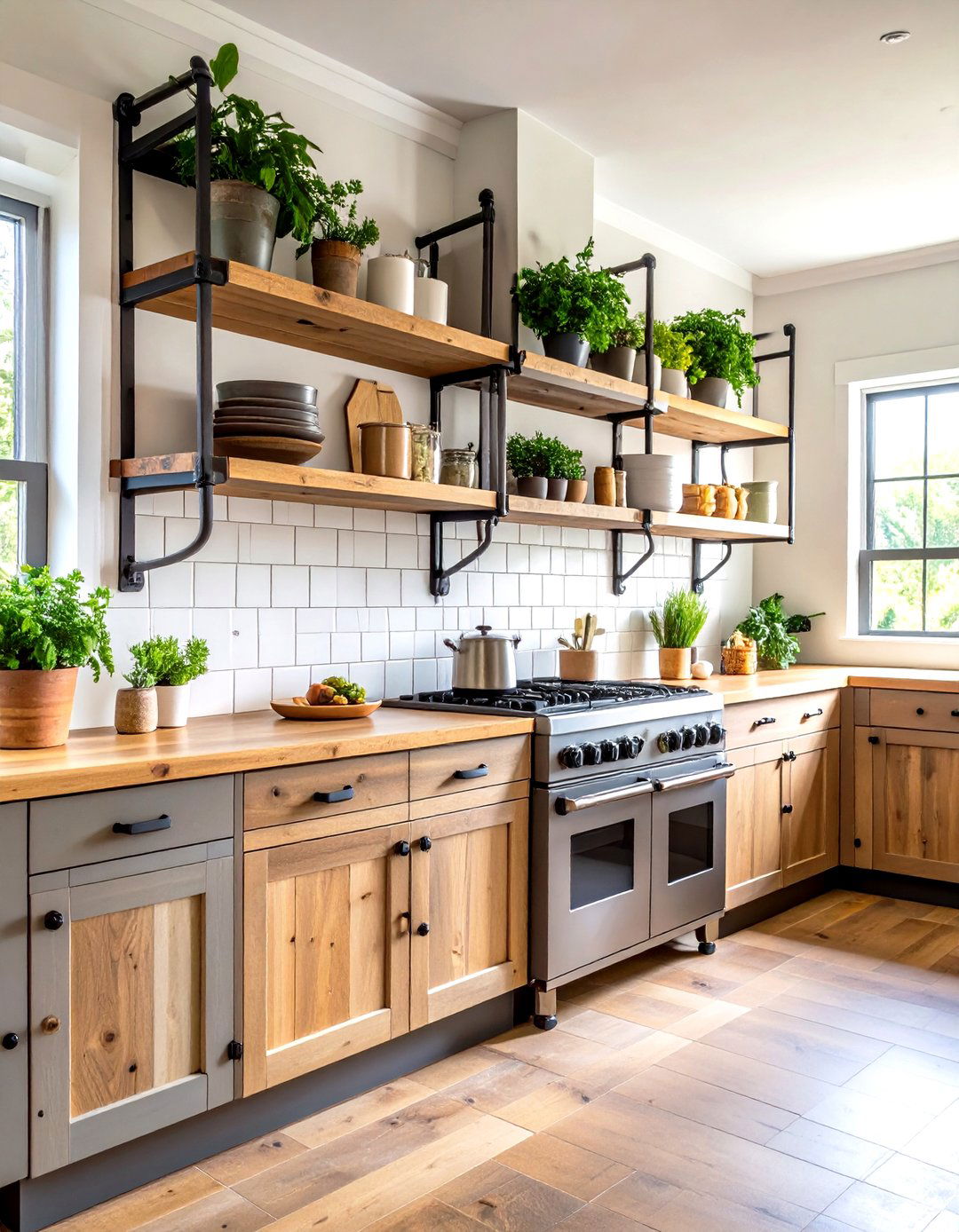 Iron and Wood Combinations - 24 Farmhouse Wall Decor Ideas