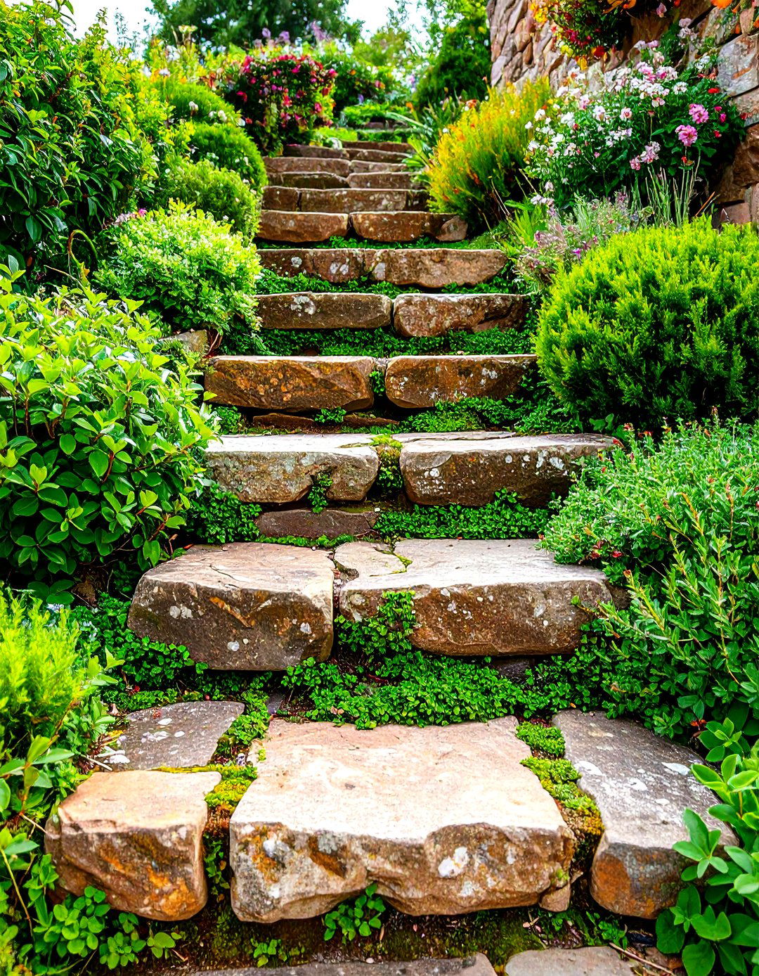 Irregular Flagstone Cottage Steps - 24 Flagstone Steps