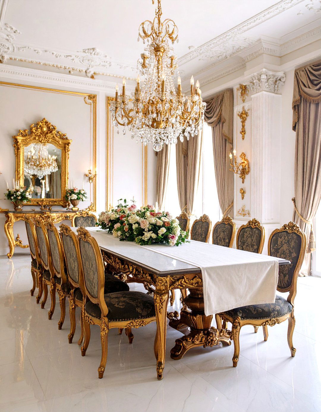 Italian Renaissance Dining Room with Classical Grandeur - 24 Vintage Dining Room Ideas