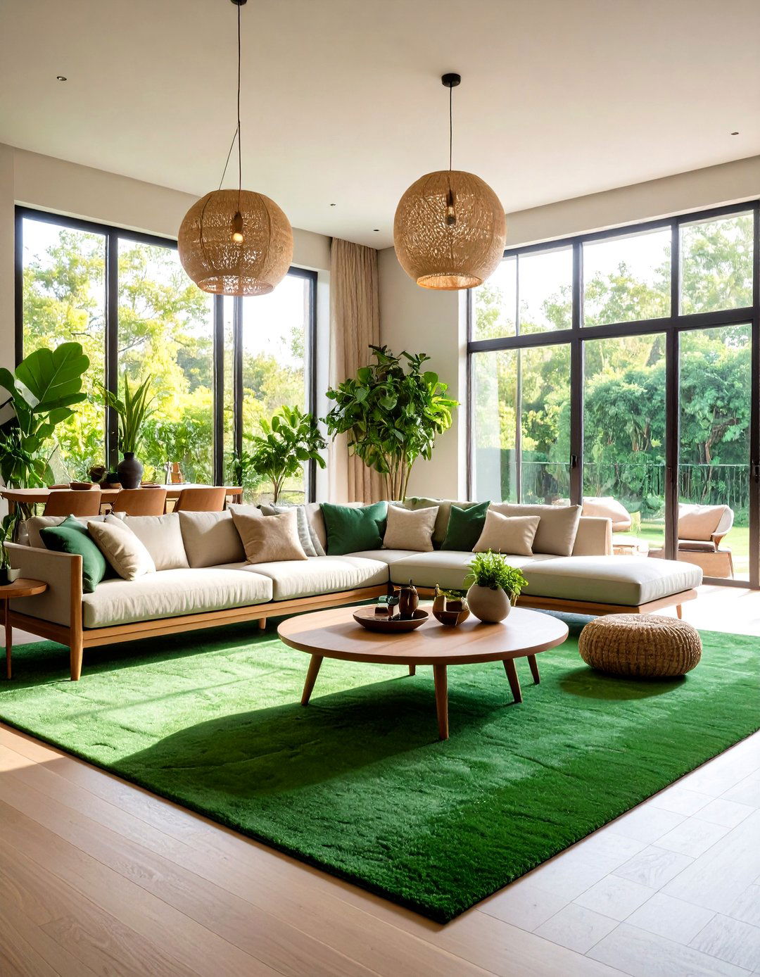 Jade Green Carpet Living Room with Feng Shui Harmony - 24 Green Carpet Living Room Ideas