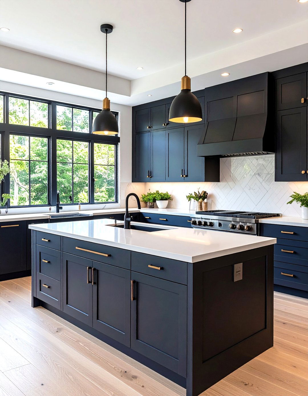 Japandi Kitchen with Matte Black Hardware - 24 Japandi Kitchen Ideas