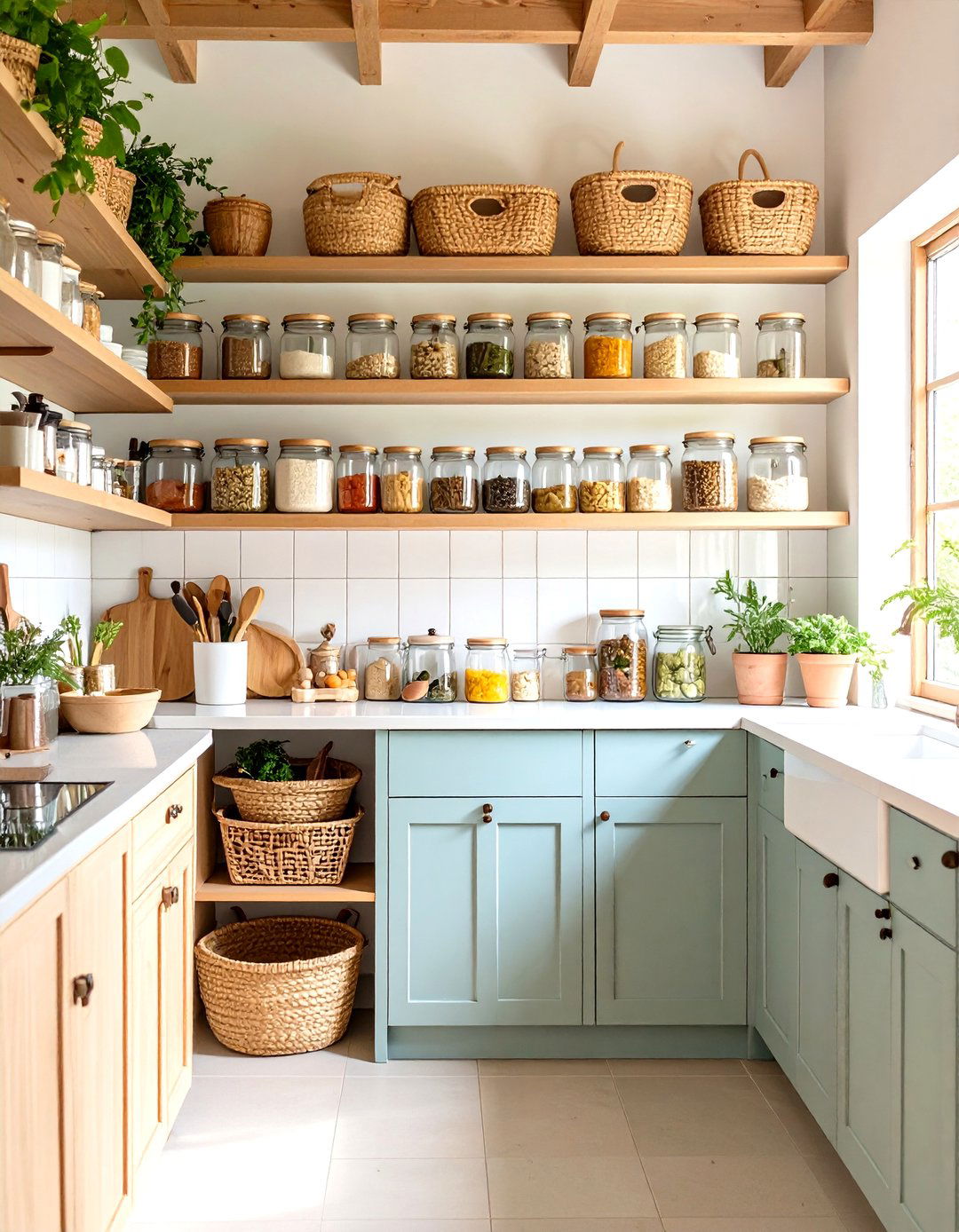 Japandi Kitchen with Minimalist Pantry - 24 Japandi Kitchen Ideas