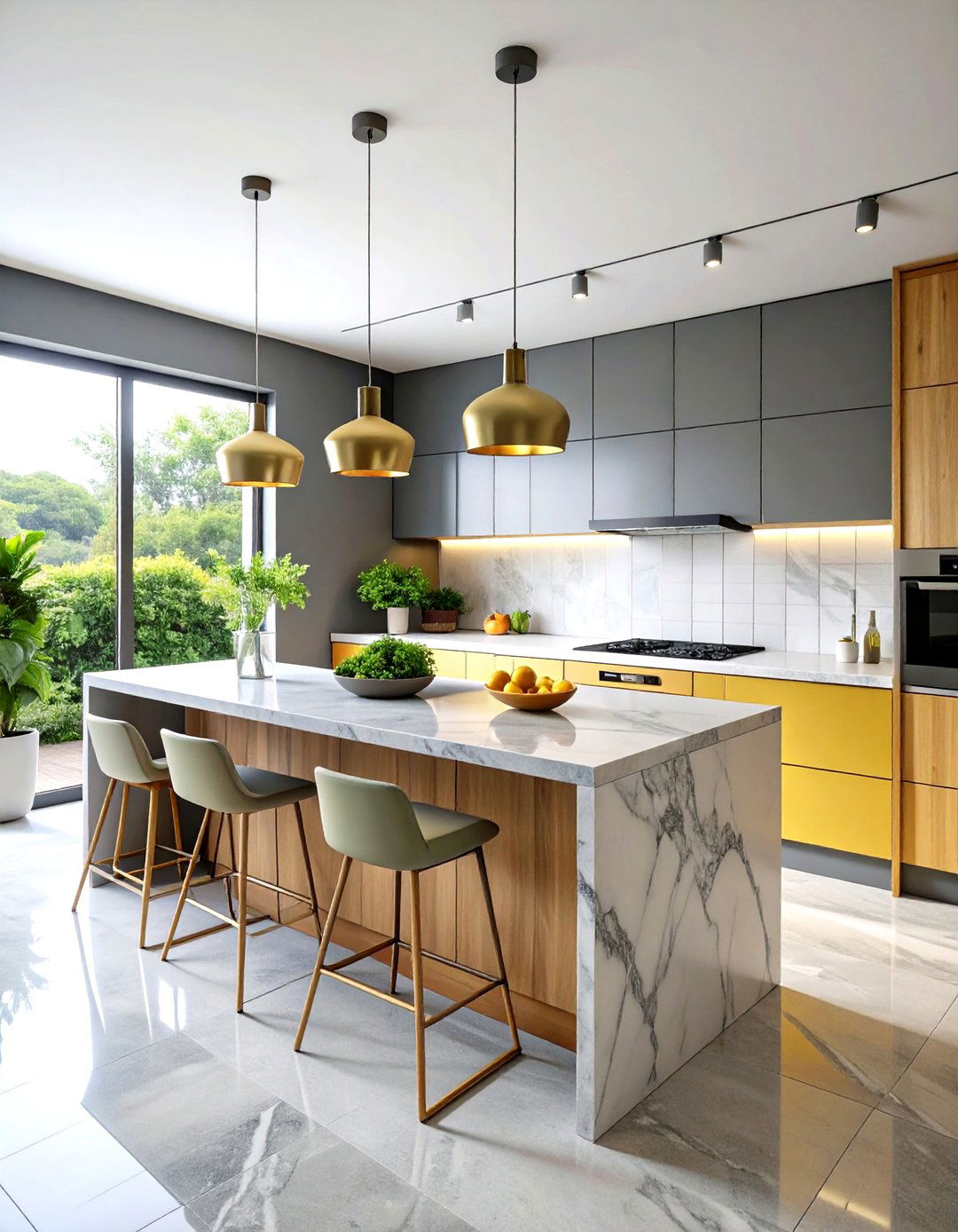 Japandi Kitchen with Natural Stone Countertops - 24 Japandi Kitchen Ideas