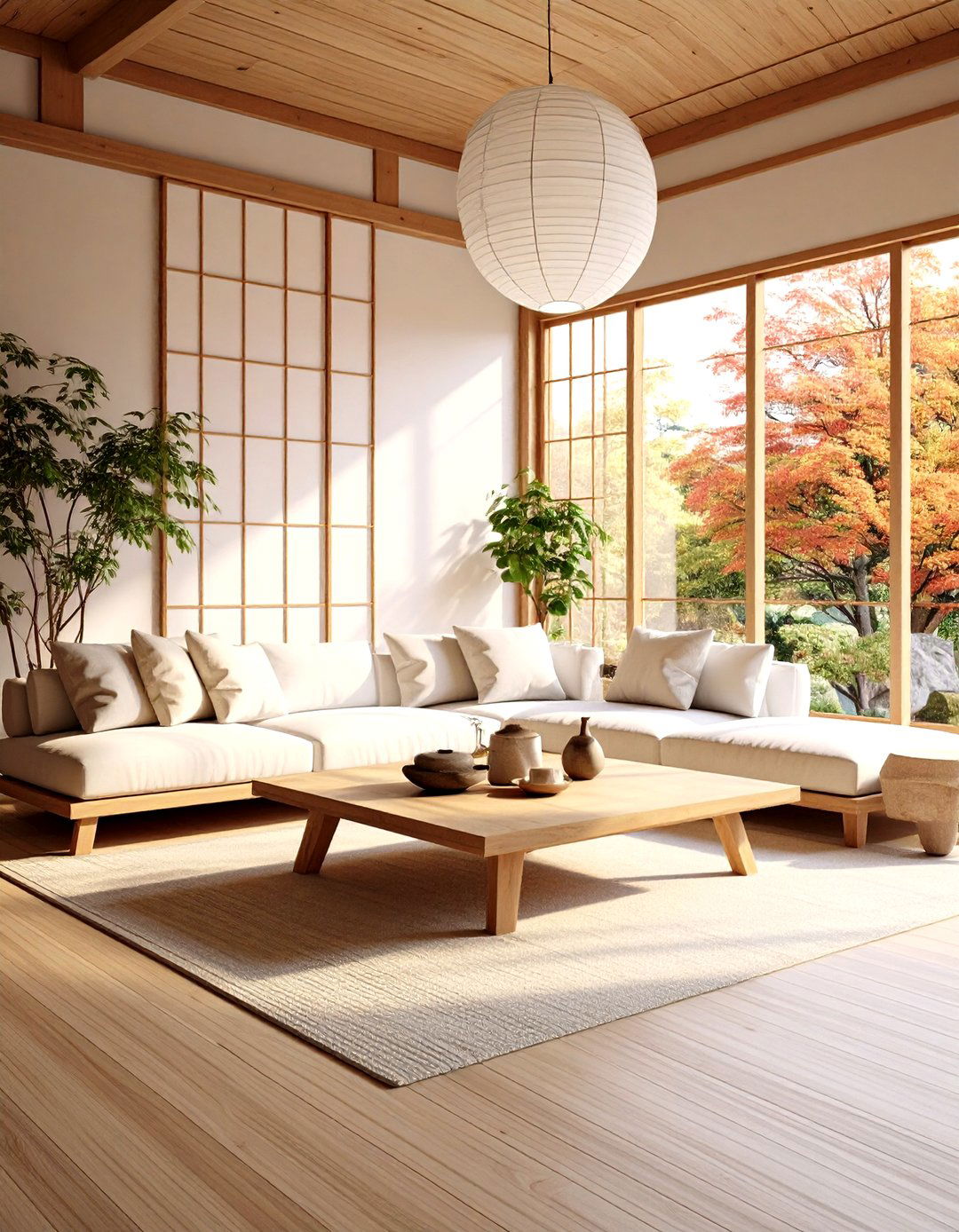 Japandi Zen Serenity - 24 White Couch Living Room Ideas