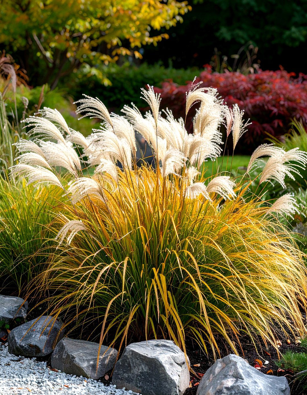Japanese Forest Grass Feature Gardens - 24 Shady Garden Ideas