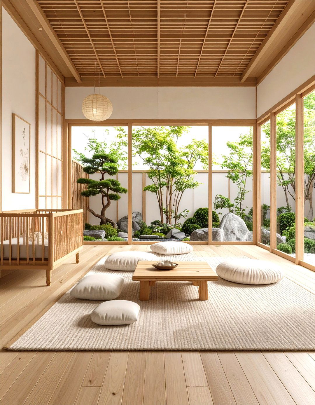 Japanese Garden Nursery with Bonsai and Bamboo Elements - 24 Nursery Garden Ideas
