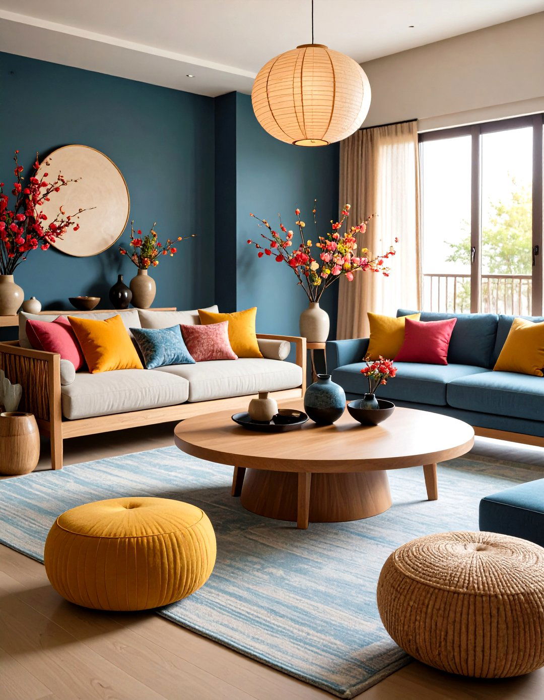 Japanese Ikebana Flower Living Room Display - 24 Asian Living Room Ideas