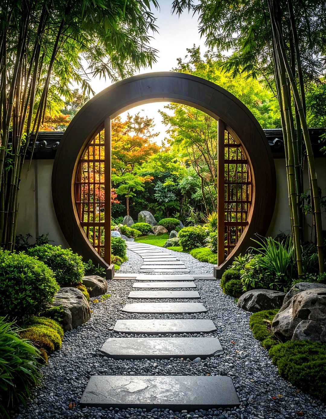 Japanese Moon Gate Arch - 24 Garden Arch Ideas