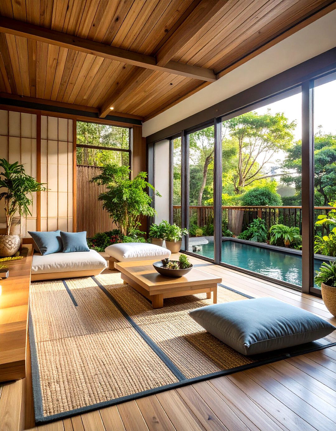 Japanese Zen Balcony Office - 24 Balcony Office Ideas