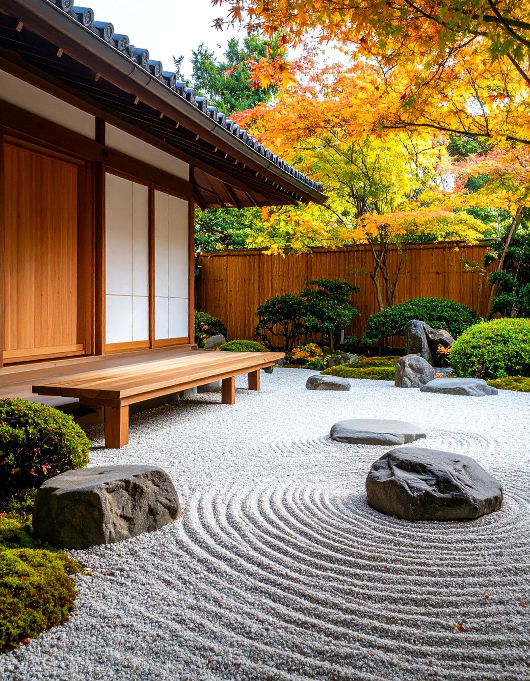Japanese Zen Corner Garden - 24 Corner Patio Ideas
