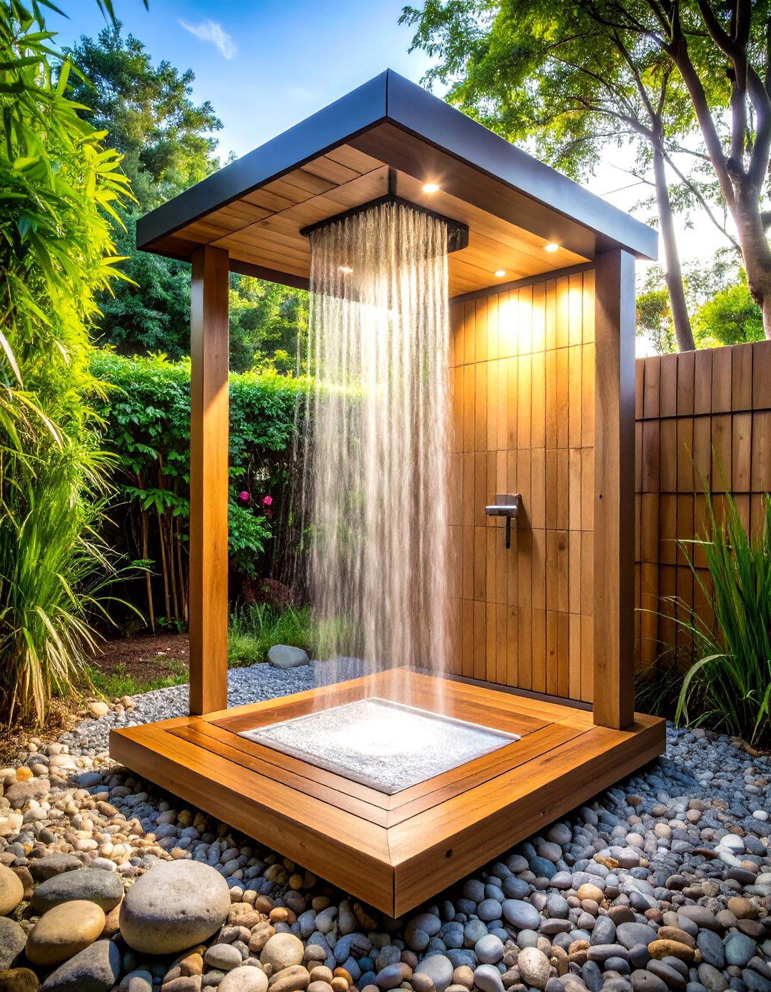 Japanese Zen Garden Minimalist Shower Space