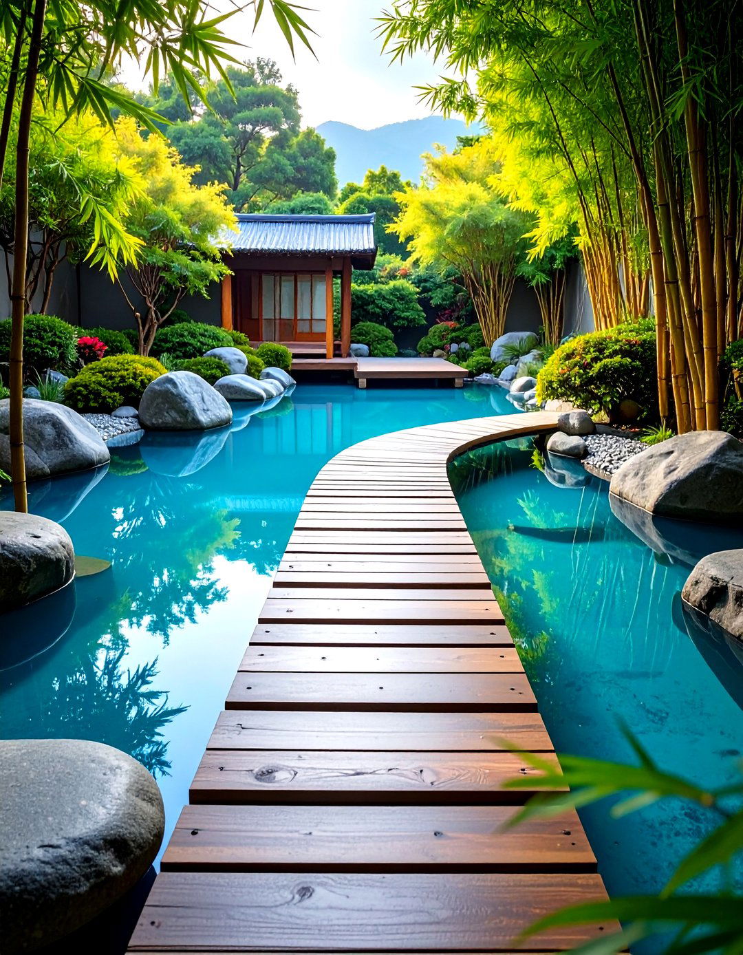 Japanese Zen Garden Pool Walkway - 24 Pool Walkway Ideas