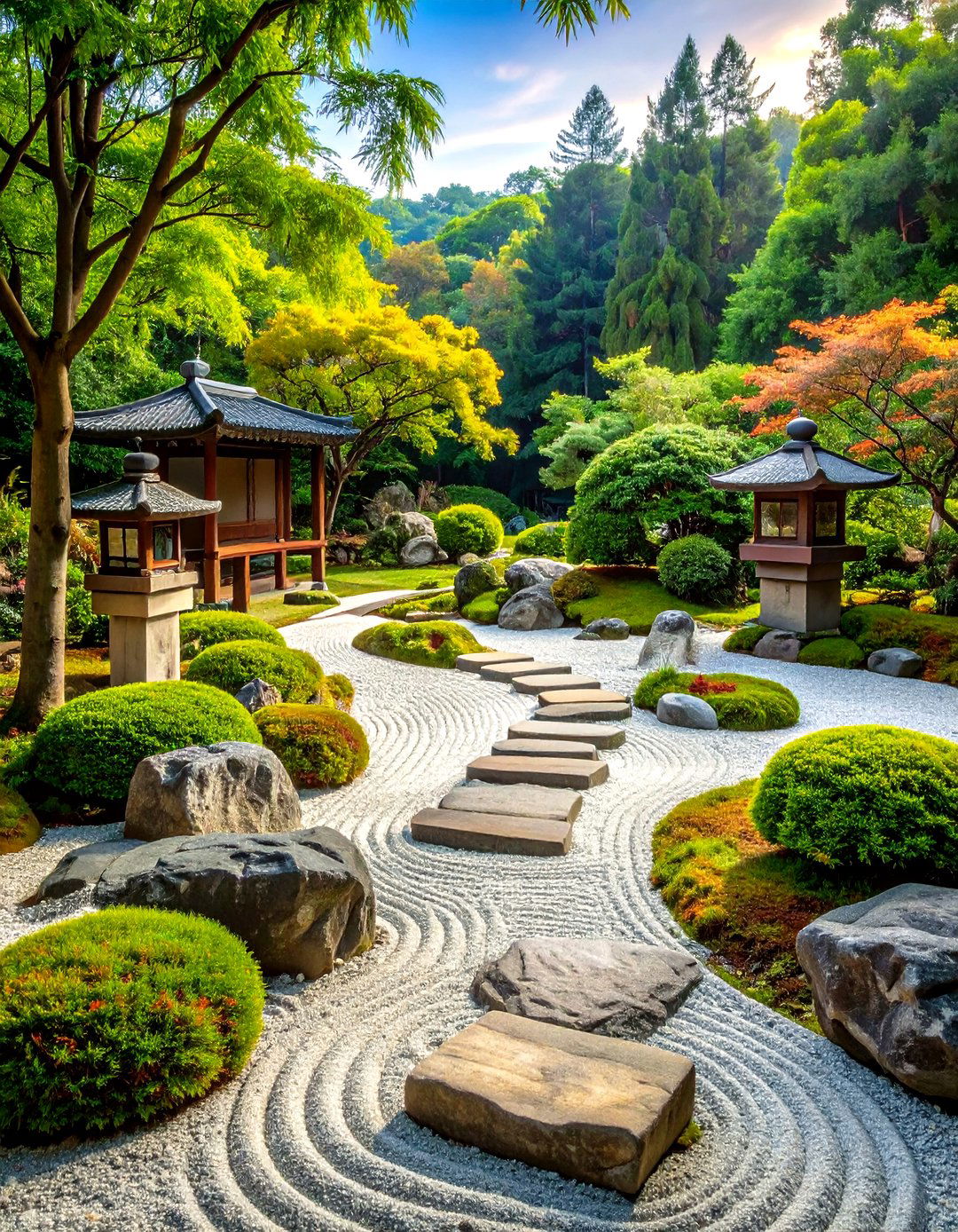 Japanese Zen Garden with Natural Stone Elements - 24 Garden Decor Ideas