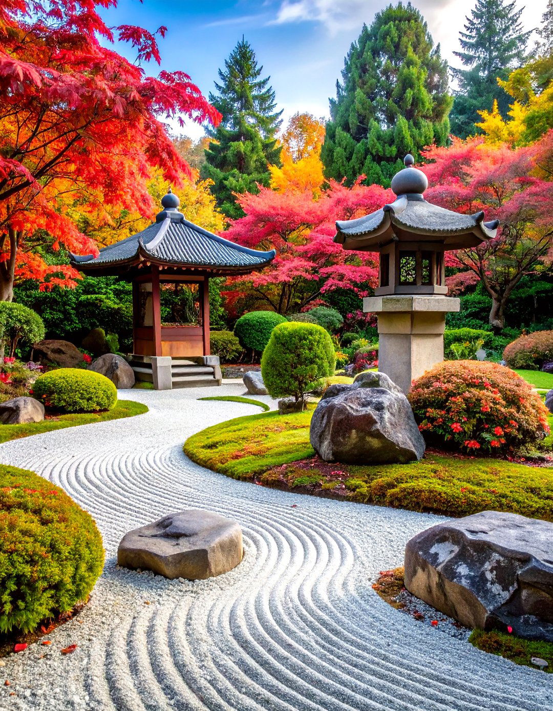 Japanese Zen Garden with Stone Elements - 24 Beautiful Gardens
