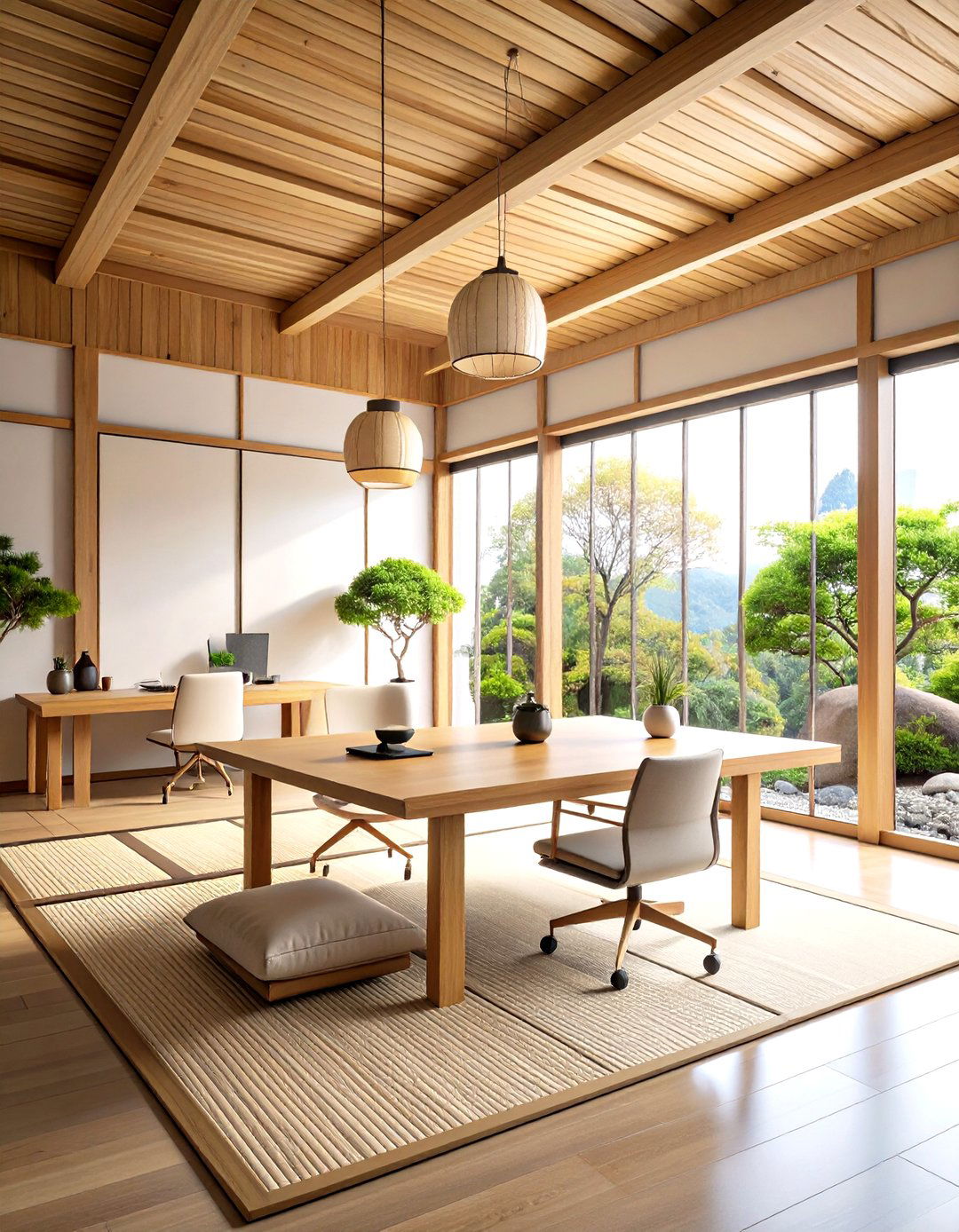 Japanese Zen Loft Office - 24 Loft Office Ideas